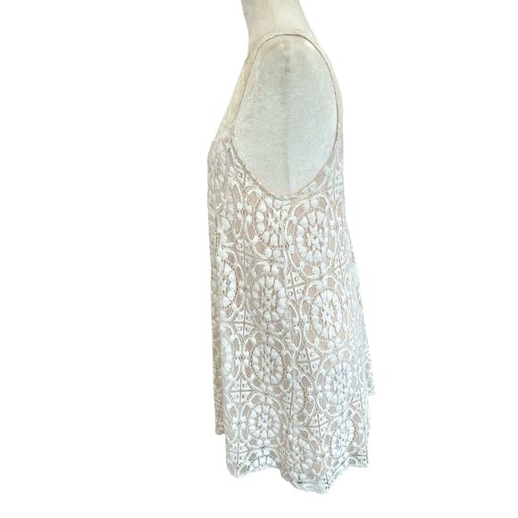 Free People Dress Womens Small Cream Lace‎ Boho Babydoll Coquette Cottage Core - Picture 9 of 12